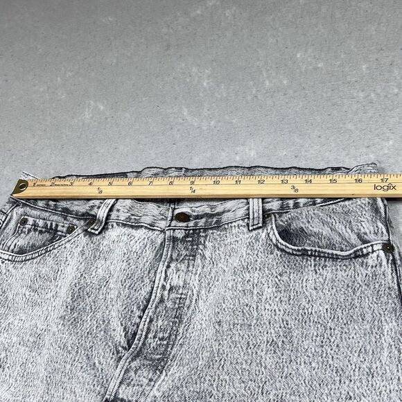 Vintage LEVI'S 501 Jeans Men’s 38x34 Straight Leg Black Acid Wash Denim MADE USA - Picture 5 of 16